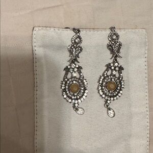 Elegant Silver and Gold Dangle Earrings